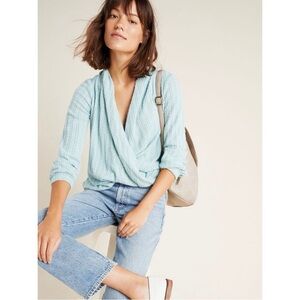 Maeve Rafela Hacci Surplice Sweater